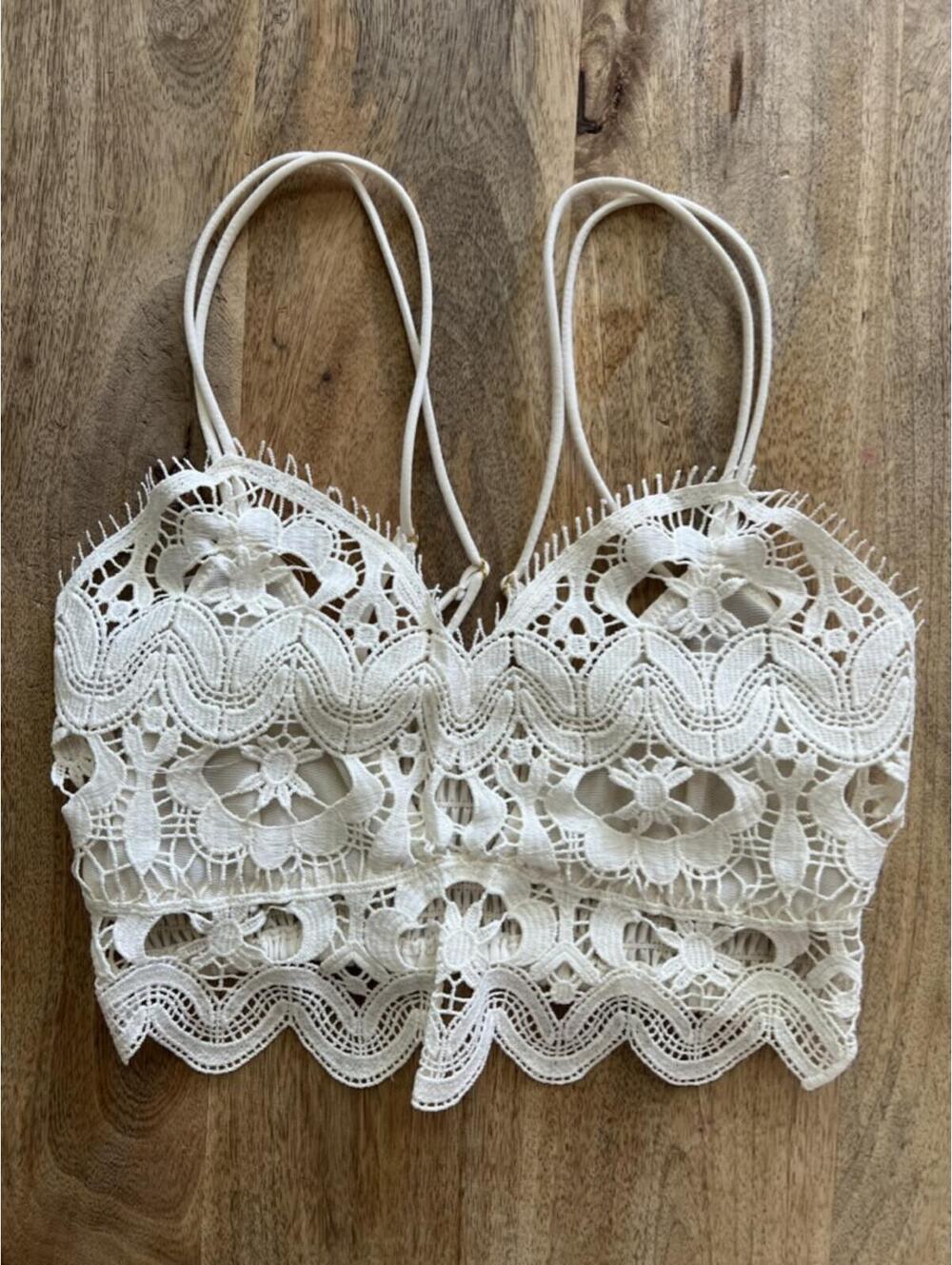 Anthropologie Lace Bralette Women's Size XS Bohemian Feminine Festival Summer